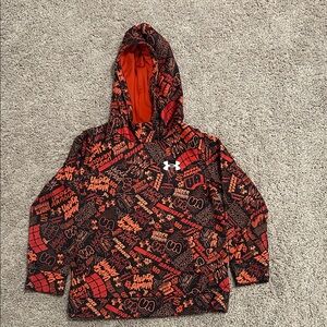 Under Armour Kids' Black, Red and Orange Graphic Hoodie